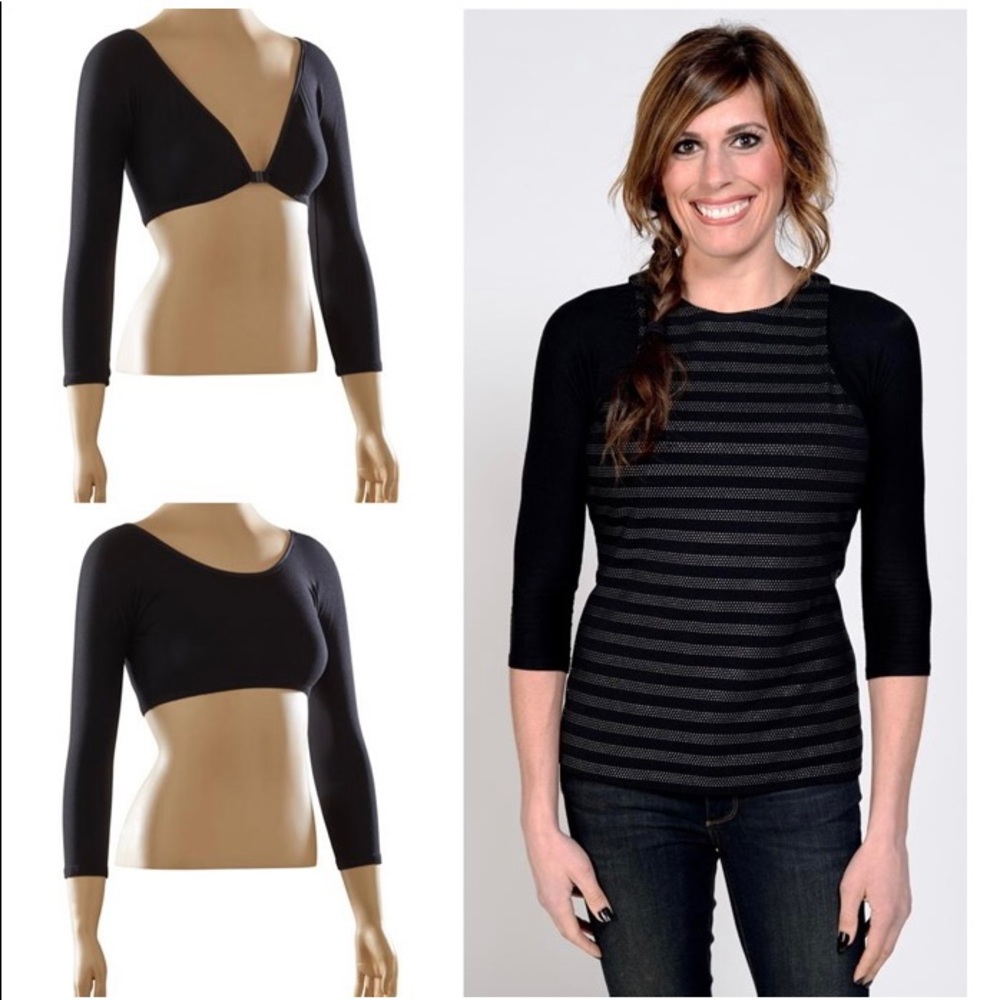 Sleevey Wonders - 3/4 length sleeve - black jersey - 2XL - New!